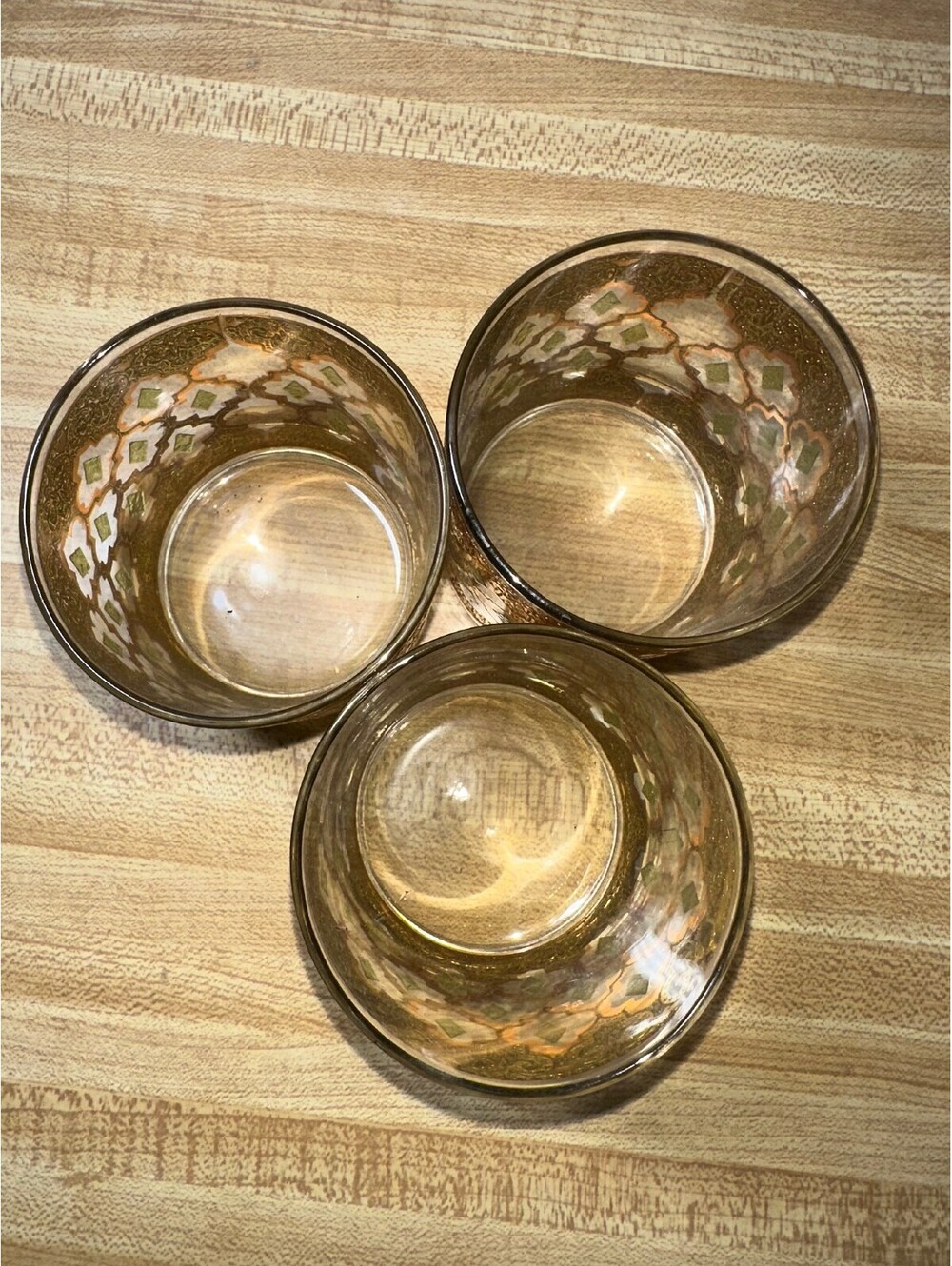 Vtg Culver Valencia MCM 22K Gold Whiskey Rocks Glasses - Picture 4 of 6